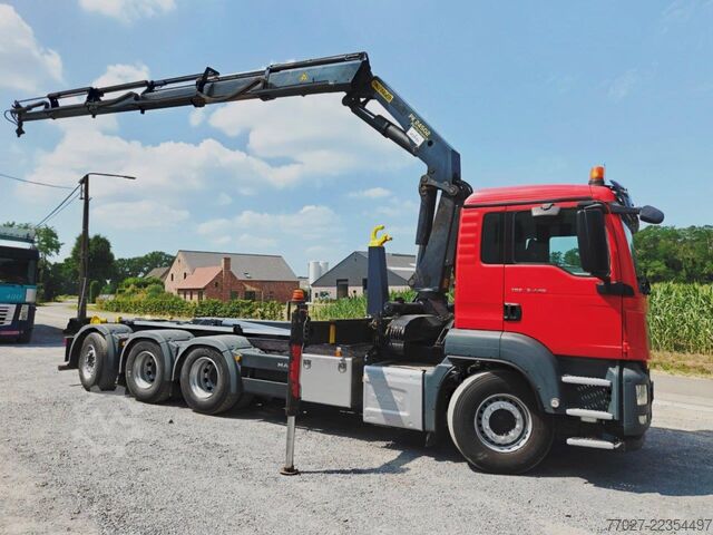  MAN TGS 35.440 8x4 tridem hooklift + Crane Palfinge...