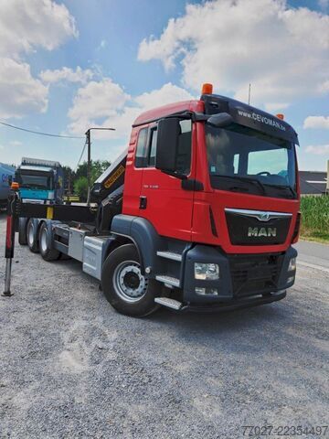  MAN TGS 35.440 8x4 tridem hooklift + Crane Palfinge...