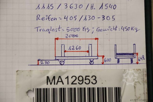 Schwerlast-Transportwagen 5 Tonnen KTS DSL gebremst
