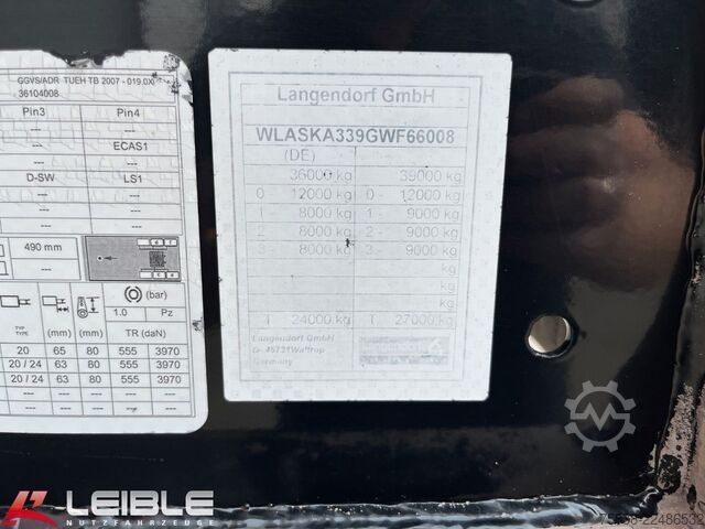 กึ่งพ่วงดั๊มพ์ LANGENDORF SKA 24/31*24m³ ALU Kippmulde*Getreide Schieber*