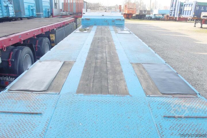 Reboque semirreboque de plataforma baixa para transporte de máquinas de construção de angelis pianale carrellone rampe 3 assi usato