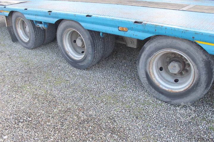 Reboque semirreboque de plataforma baixa para transporte de máquinas de construção de angelis pianale carrellone rampe 3 assi usato