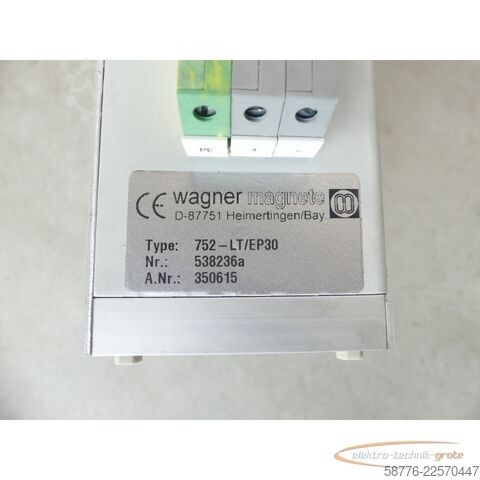 Component Wagner 752-LT/EP30 Umpolsteuergerät / Leistungsteil 350615 SN: 538236A