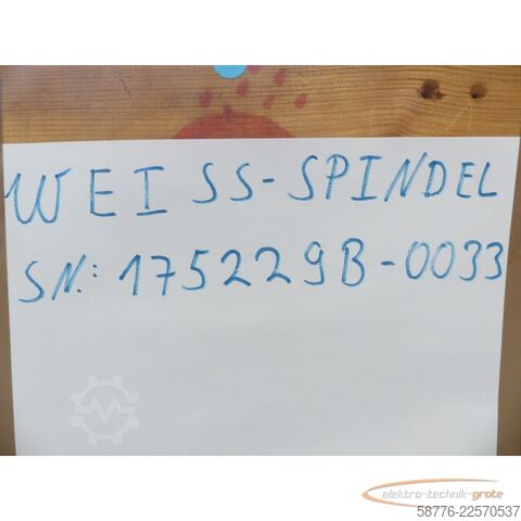 Componente Weiss W-175229B / 175229B Schleifspindel SN: 175229B-0033 - ! -