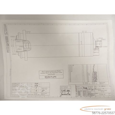 Componente Weiss W-175229B / 175229B Schleifspindel SN: 175229B-0033 - ! -