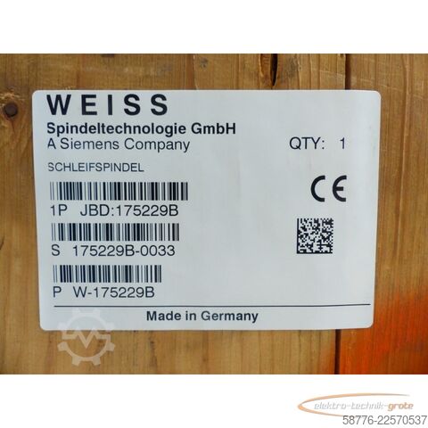 Componente Weiss W-175229B / 175229B Schleifspindel SN: 175229B-0033 - ! -