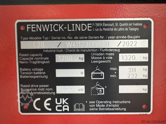 L 20 as (1173) NEW / Unused !! LINDE L 20 as  ( 1173 ) NEW / Unused !!