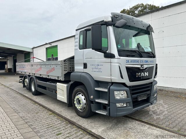 Plato nákladné auto MAN TGS 26.320 / 6x2 / Lift Lenk / Stahltransporte