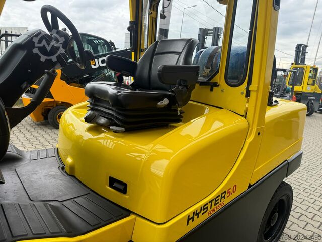 4-wheel forklift Hyster H 5.0FT/Positioner+sideshift/ 3662 hours