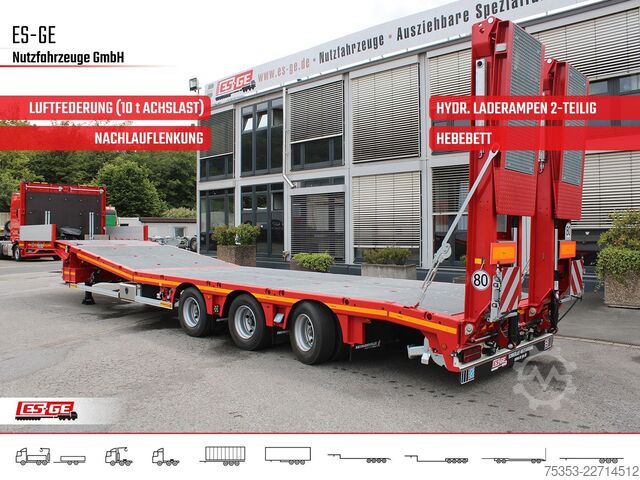 Low loader semitrailer FAYMONVILLE Multimax Plus Satteltieflader Hebebett