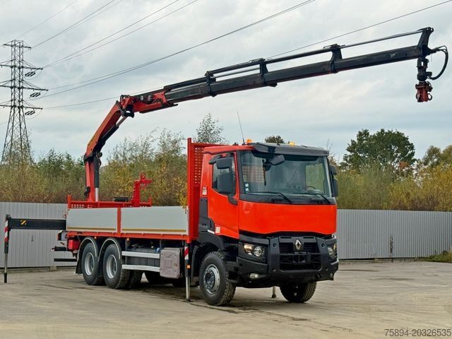 Кран монтиран на камион RENAULT C430 * PALFINGER PK 18002 - EHC + FUNK/ 6x4
