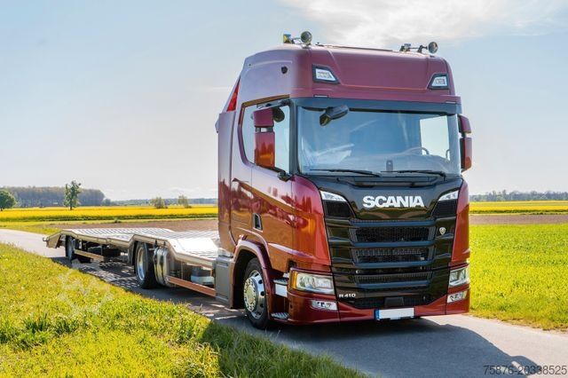 Камион за превоз на автомобили SCANIA R410 Autotransporter für 3 PKW's
