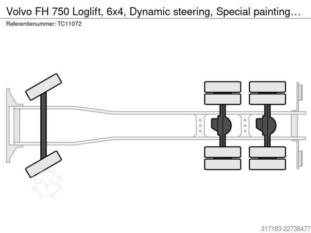 木材輸送業者 Volvo FH 750 Loglift, 6x4, Dynamic steering, Special ...