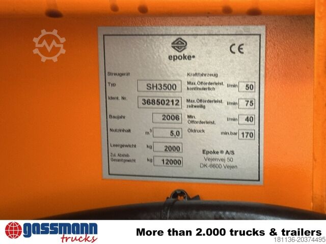 Landmaschine Sirius SH 3500 Salzstreuer, abrollbar, ca. 5m³