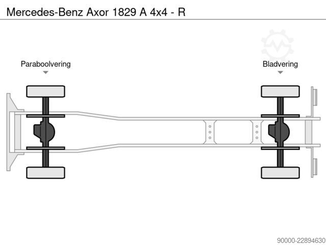 Причіп-платформа Mercedes-Benz Axor 1829 A 4x4 - R