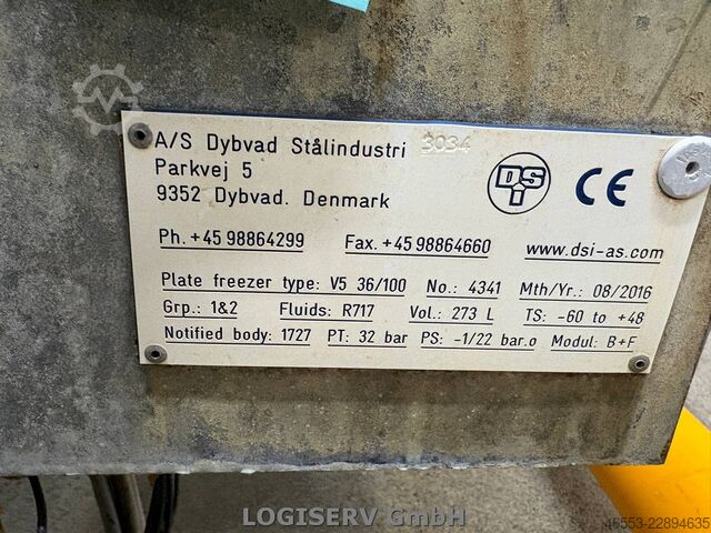 Plākšņu saldētava Dybvad V5 36/100