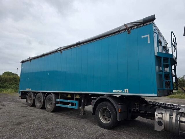 Semirimorchio con pianale mobile REISCH 65 cbm Schubboden, BPW Trommel, Kornschieber