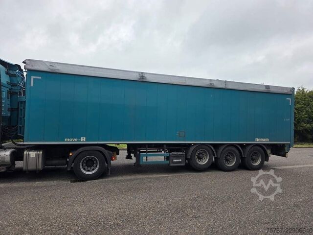Semirimorchio con pianale mobile REISCH 65 cbm Schubboden , BPW trommel, ALCOA LM Felgen