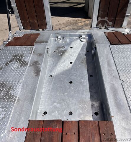 Low loader trailer Möslein T 3-6,60 VB 1 3 Achs Tieflader- Anhänger, Luftgefedert, Verbreiterung
