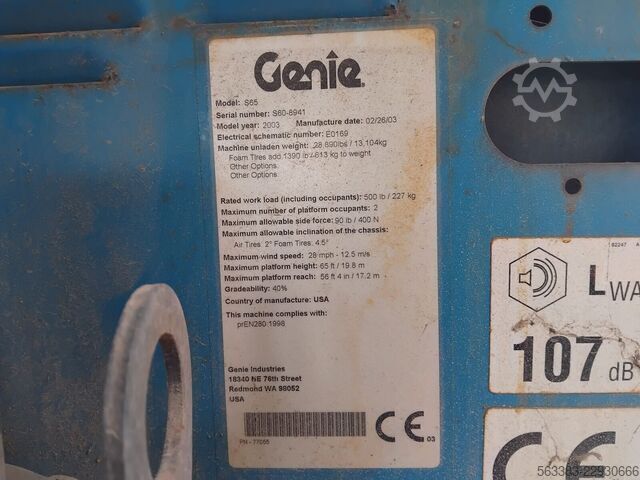 Sjónauki pallur Genie S65