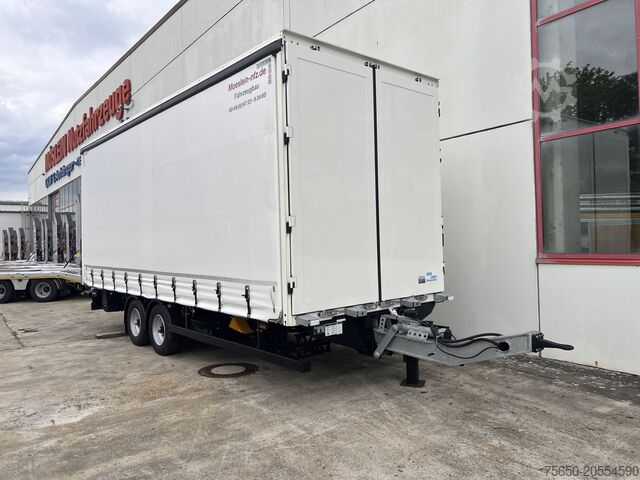 גרור פתוח עם יריעת ברזנט Möslein TPS 105 D-L Planenanhänger, Ladebordwand + Durchladbar neuwertig