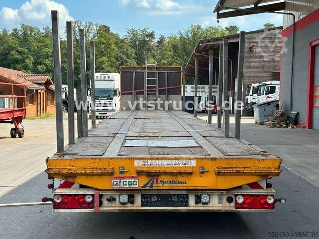 Working platform semitrailer Wiese SAH 3-36 Plateau-Auflieger inkl. Rungen