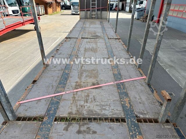 Semirremolque con plataforma de trabajo  Wiese SAH 3-36 Plateau-Auflieger inkl. Rungen