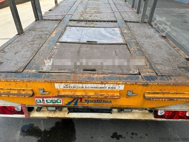 Working platform semitrailer Wiese SAH 3-36 Plateau-Auflieger inkl. Rungen