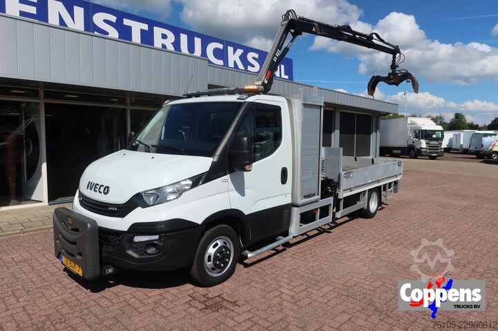 Nosturiauto Iveco 50C15 Openbak+ Kraan Hiab