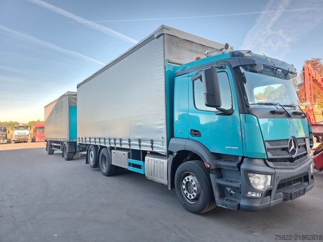 Xe tải thùng bạt sàn phẳng MERCEDES-BENZ Antos 2536 / Schiebe Plane / WENIG KM