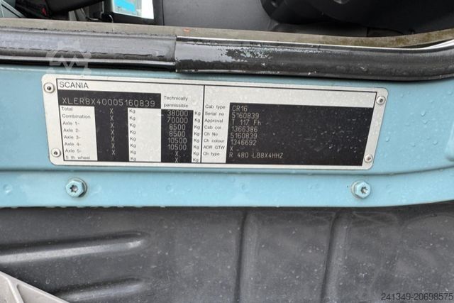 Truck mounted crane SCANIA Scania R480 8x4 PK50002 Flyjib&Seil Bj.2013