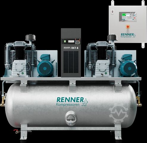 Συμπιεστής εμβόλου 8 kW με δοχείο 500 λίτρων Renner RIKO 1400/500 M-KT