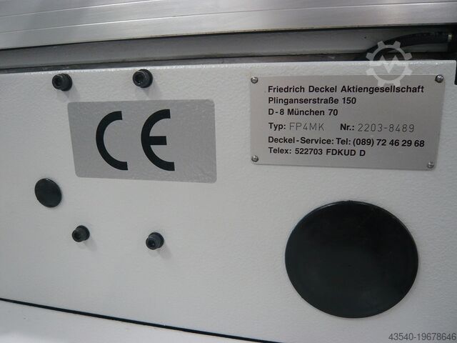Herramienta de corte Deckel FP4 MK CE Konform