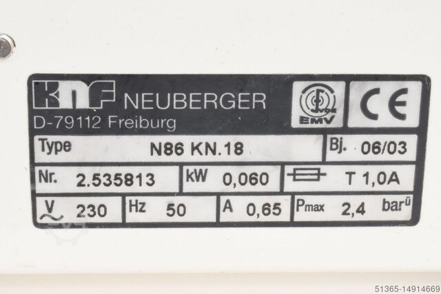 Мини мембранна вакуумна помпа KNF Neuberger GmbH N86 KN.18
