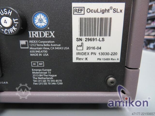 带标准脚踏开关的激光系统 Iridex OcuLight SLx mit Endosonde