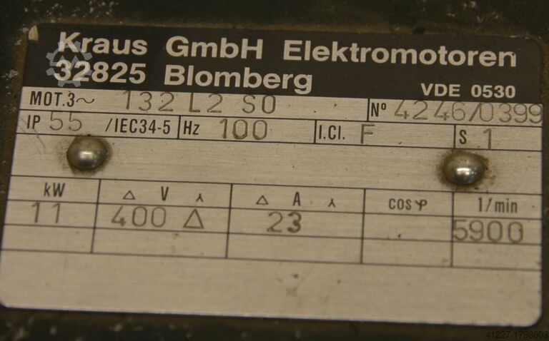 Elektromotor 11 kW 2950 U/min Kraus 132L2S0