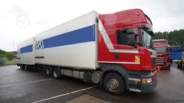 Koffer Scania R 400 6x2 closed box in combo with trailer