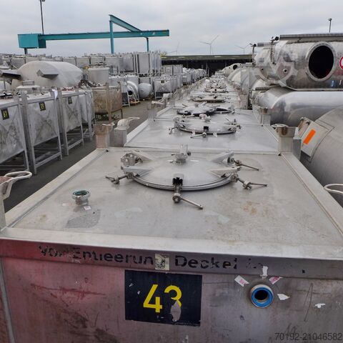 1000 literes, élelmiszeripari V2A tartály  9002