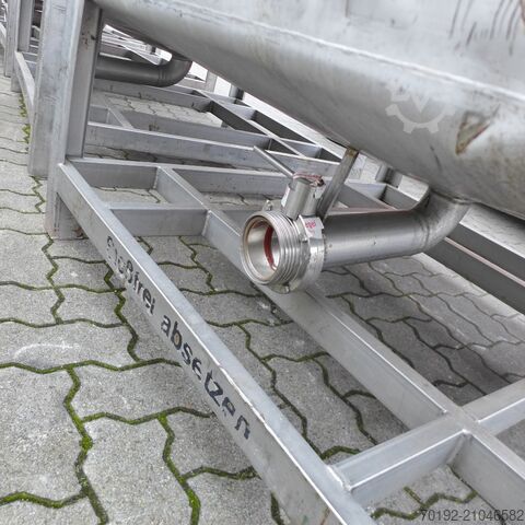 1000 literes, élelmiszeripari V2A tartály  9002