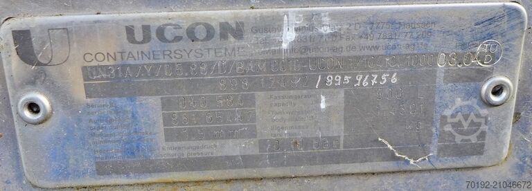 Kontainer IBC 500 liter yang terbuat dari V2A  8876