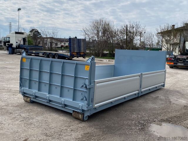 Roll-off container  CONTAINER NUOVO A PIANALE CON PIANTONI RIMOVIBILI