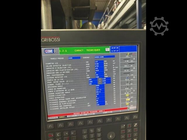 Máquina de injeção NEGRI BOSSI 800T usada - ano 2010 NEA 8000H8400