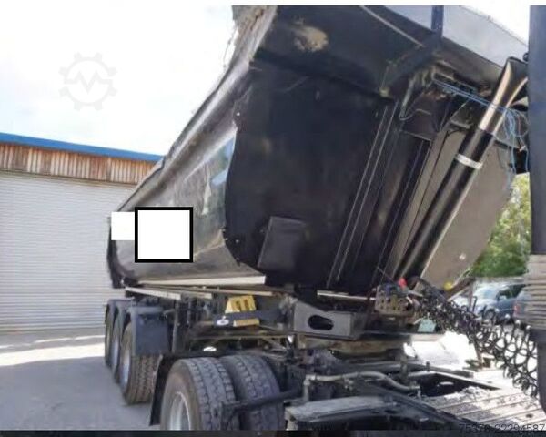 Trailer truk bak jungkit MEILLER KISA 3 Unfallschaden Stahlmulde