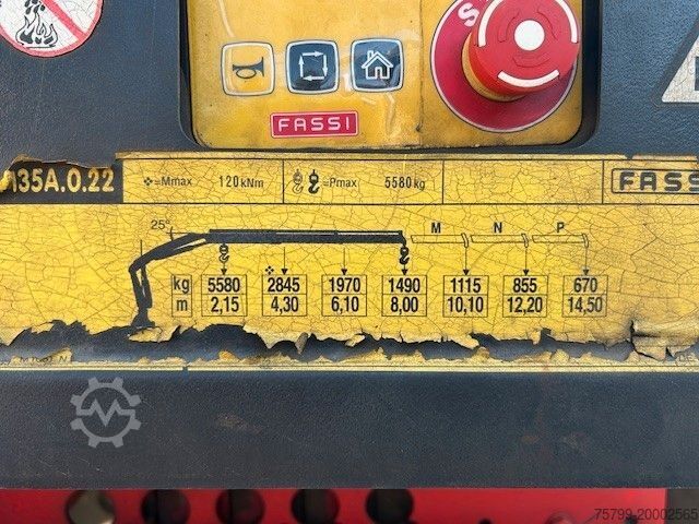 Gru montata su autocarro MERCEDES-BENZ 2636 Pritsche + Fassi F135 Kran 6x4 Blatt-Blatt