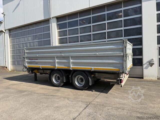 Trailer dump tiga arah Möslein DTD 18 Schwebheim  19 t Tandemkipper- Tieflader- Aufsatzbordwände