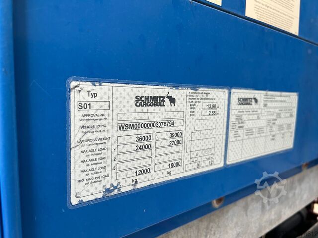 Открытый полуприцеп с тентом SCHMITZ CARGOBULL S01 / Rahmen Verzinkt