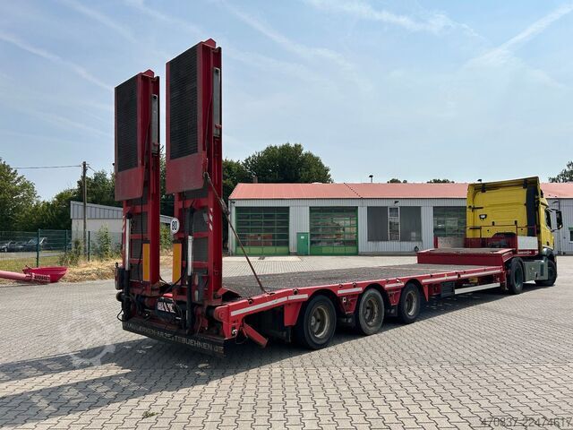 Semirremolque de plataforma baja FAYMONVILLE F-S43-1ABA / hydr. Hubbed / Funk / Seilwinde