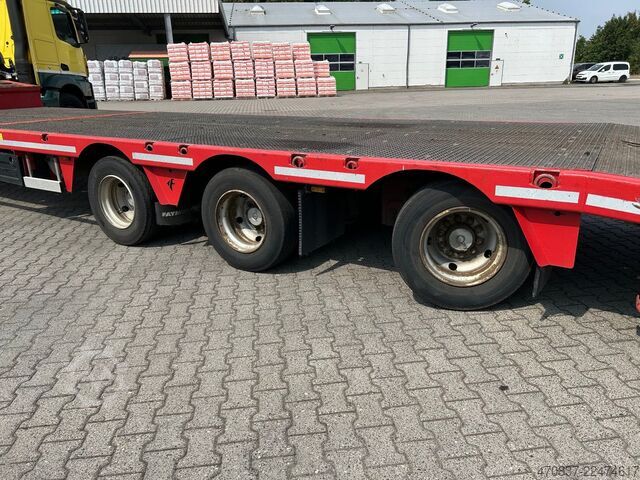 Semirremolque de plataforma baja FAYMONVILLE F-S43-1ABA / hydr. Hubbed / Funk / Seilwinde