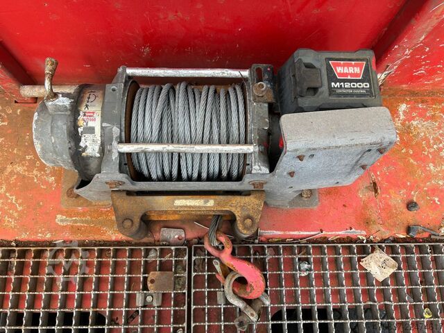 Semirremolque de plataforma baja FAYMONVILLE F-S43-1ABA / hydr. Hubbed / Funk / Seilwinde