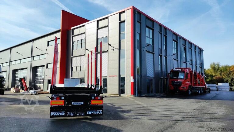 Timber transporter PAVIC ZHTA 18 56Z 22,5" 2-Achs Tandem Schemel SOFORT!...